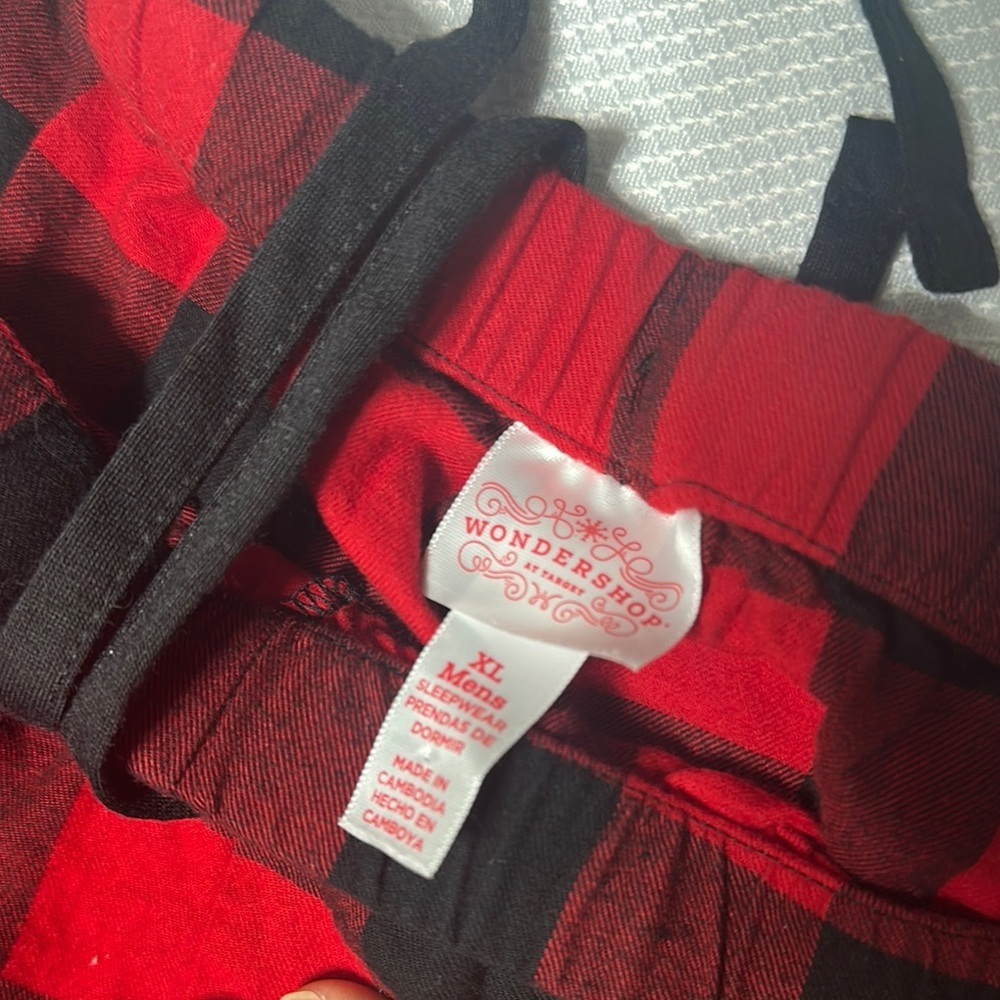 Wondershop Red and Black Plaid Pajama Pants - Picture 2 of 7